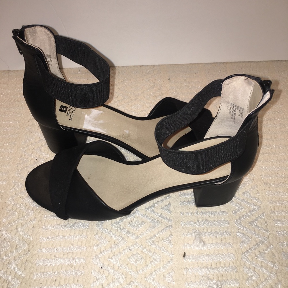 Zip up ankle slip on shoes